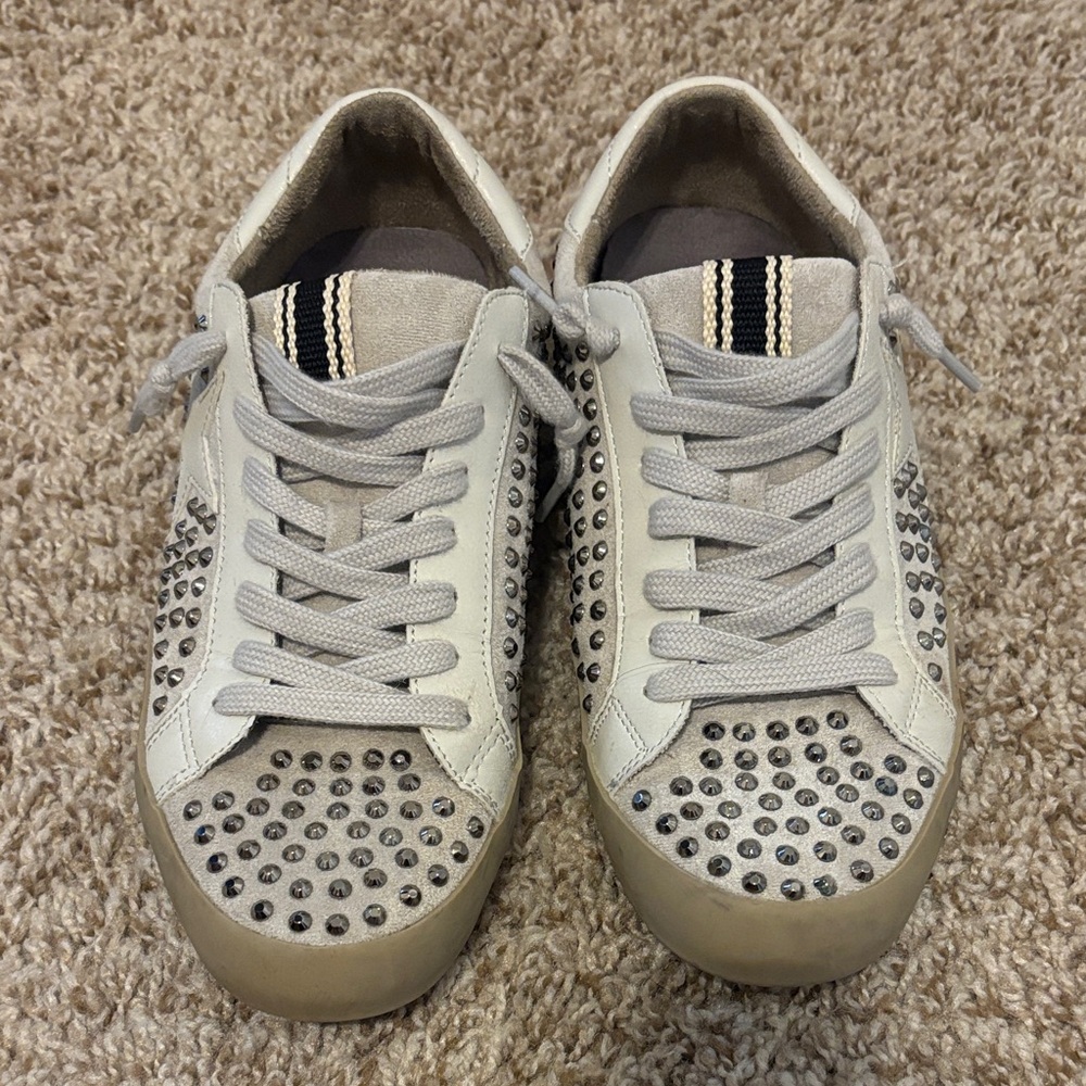 ShuShop tan Studded Sneakers